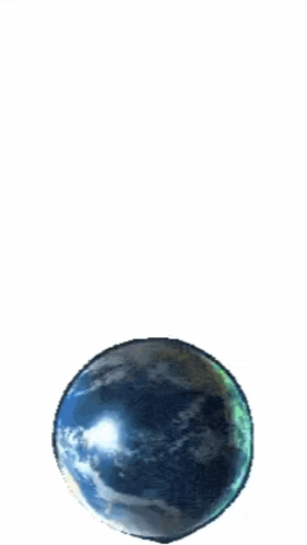 a cartoon character standing on top of the earth