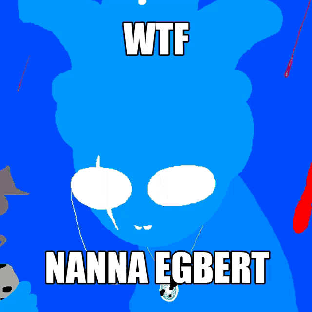 a cartoon drawing of two people reading a book with the words wtf nanna egbert below them