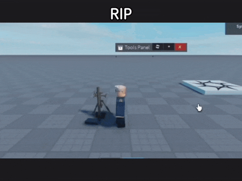 a screenshot of a video game with the word rip at the bottom