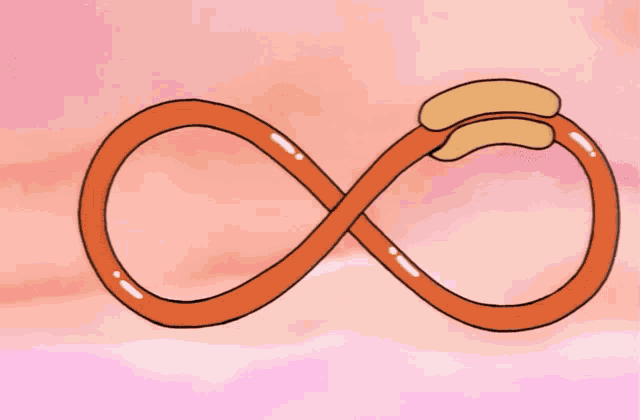 a cartoon drawing of an infinity symbol