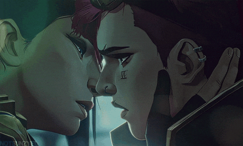 a drawing of a man and a woman with ii on their face