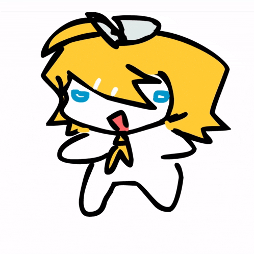 a drawing of a girl with yellow hair and a blue eye