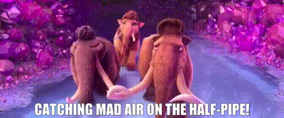 Ice Age Julian GIF - Ice Age Julian Catching Mad Air On The Half Pipe GIFs