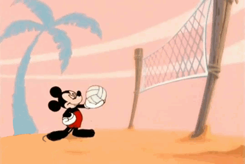 Beach Volleyball Mickey Mouse GIF - Beach Volleyball Volleyball Beach GIFs