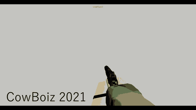 a computer generated image of a gun with the words cowboiz 2021 at the bottom