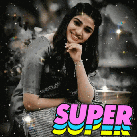 a picture of a woman with the word super in the background