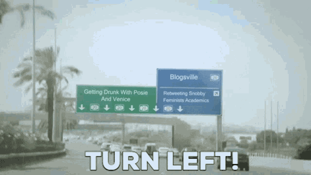 Turn Left Highway GIF