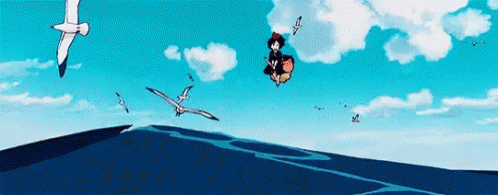 Kikis Delivery Service Anime GIF - Kikis Delivery Service Anime Flying GIFs
