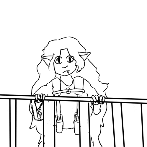 a black and white drawing of a monster with a speech bubble that says hi marsh