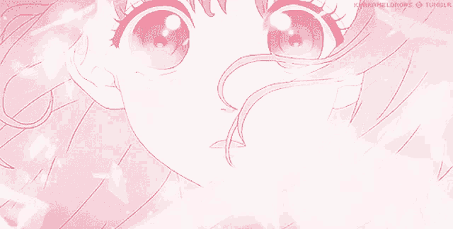 a drawing of a girl 's face with a pink background that says tumblr on it