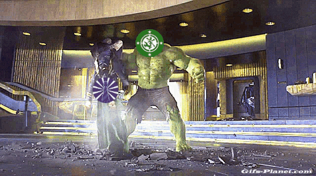 a picture of a hulk with a green circle on his head is taken from gifs-planet.com