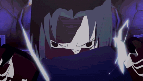 a close up of a person holding a sword