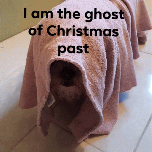 Christmas Ghost Puppy GIF - Christmas Ghost Puppy Dogs GIFs