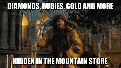 Diamonds Rubies Gold And More Hidden In The Mountain Store The Hobbit GIF - Diamonds Rubies Gold And More Hidden In The Mountain Store The Hobbit Dwarf GIFs