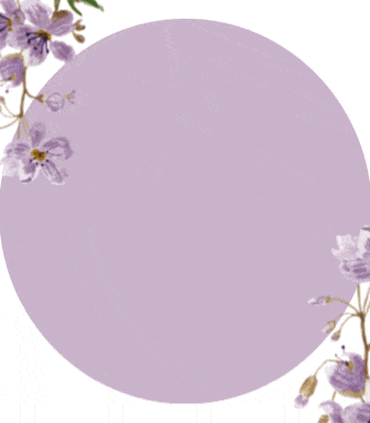 a purple circle with the words happy tasking written in black