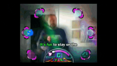 a video game screen says it 's fun to stay on the