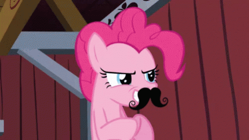 Pinkie Mustache GIF - Pinkie Mustache Mlp GIFs