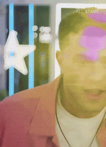 a blurry picture of a man 's face with the words all stars on the bottom right