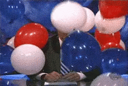 Sad Balloons GIF - Stephen Coldbert Balloons Prank GIFs