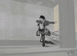a black and white drawing of a man kicking another man .