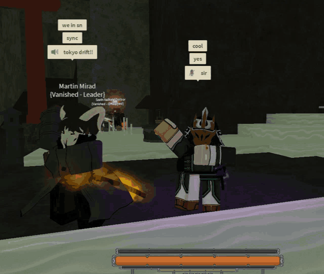 a screenshot of a video game with the name martin mirad on it