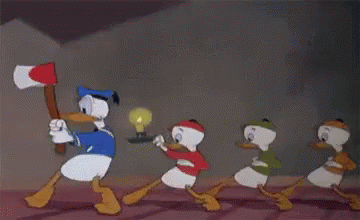 Sneaky Donald Duck Tip Toeing GIF