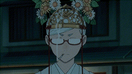 a cartoon character is wearing a crown and glasses and smoking a cigarette .