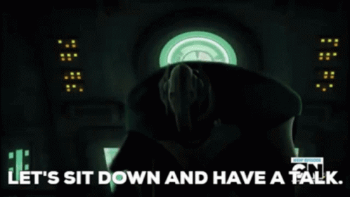 Star Wars General Grievous GIF - Star Wars General Grievous Lets Sit Down And Have A Talk GIFs