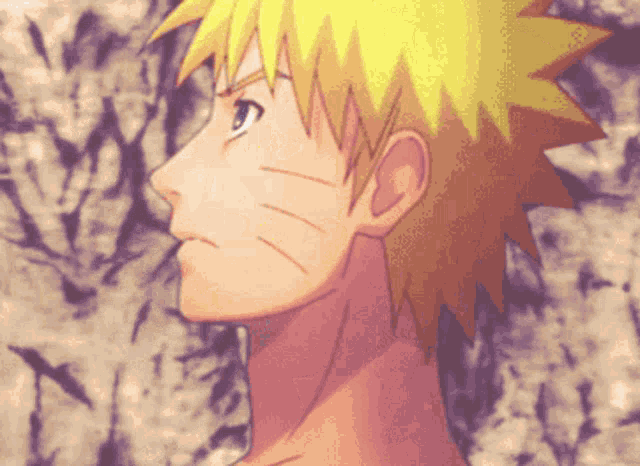 a close up of a person 's face with yellow hair and blue eyes