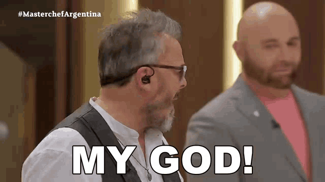 a man says " my god " while wearing ear buds