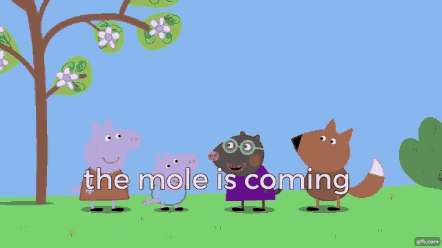 Peppa Pig The Mole Is Coming GIF - Peppa Pig The Mole Is Coming GIFs