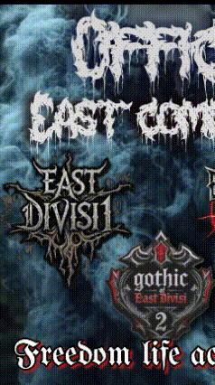 a poster for east division and gothic east division 2