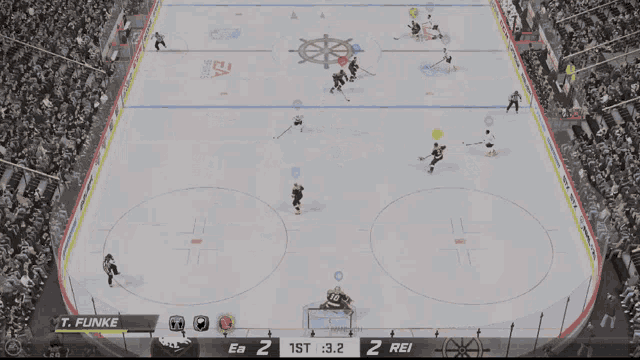 a hockey game is being played in a stadium sponsored by gatorade