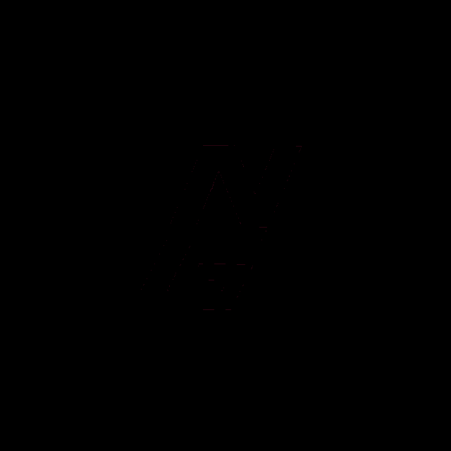 a purple letter n and a purple g on a black background