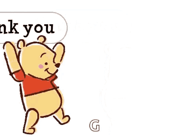 a cartoon of winnie the pooh and piglet saying thank you