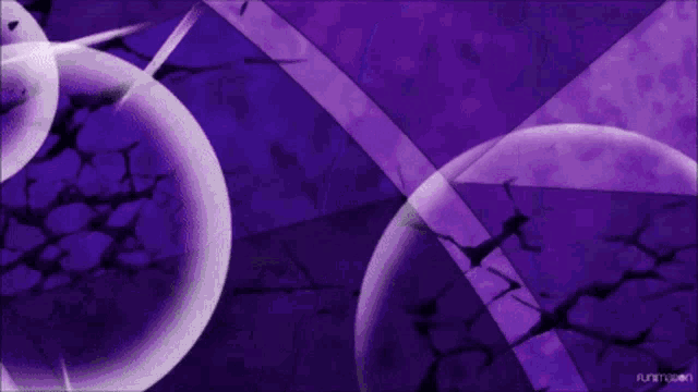 a purple background with a bunch of bubbles and the word funimation at the bottom