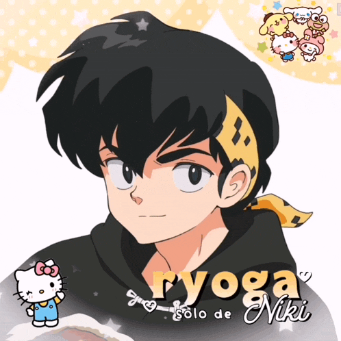 a drawing of a boy with the words yoga solo de niki