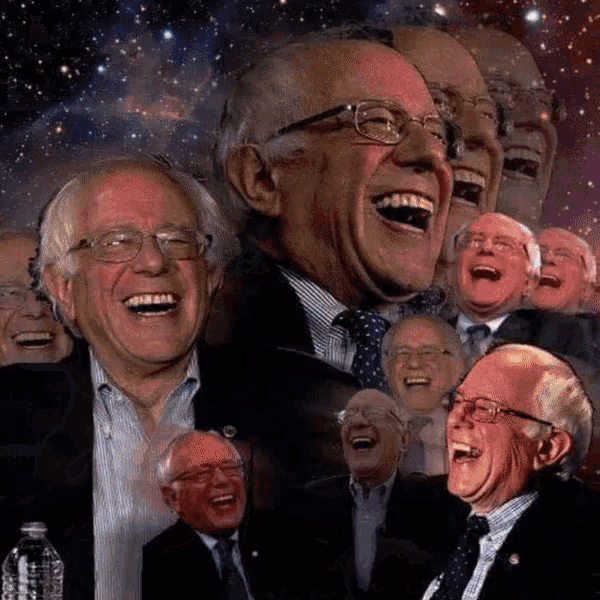 Bernie Laughing GIF - Bernie Laughing 2020 GIFs