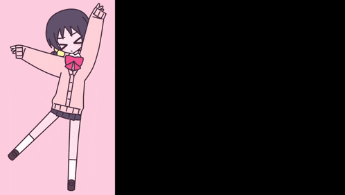 a cartoon drawing of two girls standing next to each other