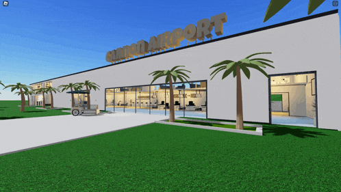 a computer generated image of a building that says cambodia airport