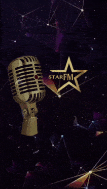 a poster for star fm with a microphone and a star on it