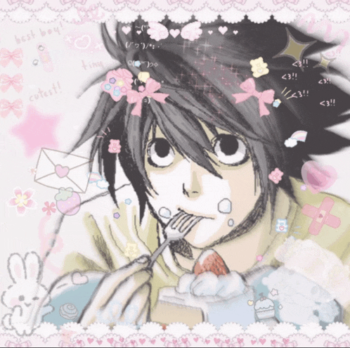 a drawing of a person with a fork in their mouth with the words best boy written on it