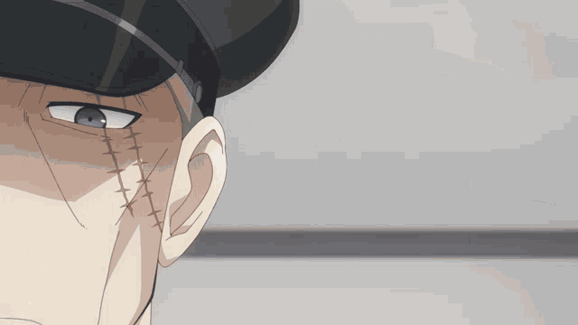 a close up of a person 's face with the words jestesmy z sss
