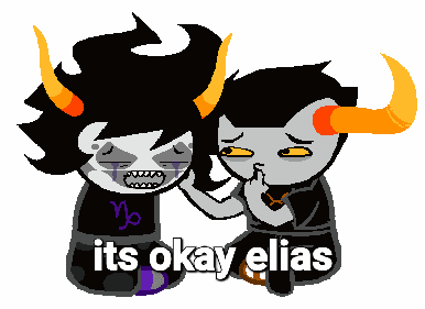 a cartoon of two trolls with the words it 's okay elias