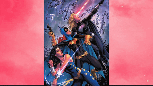 a group of female superheroes including wonder woman and batgirl