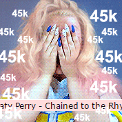 a picture of a woman covering her face with her hands with 45k written on it