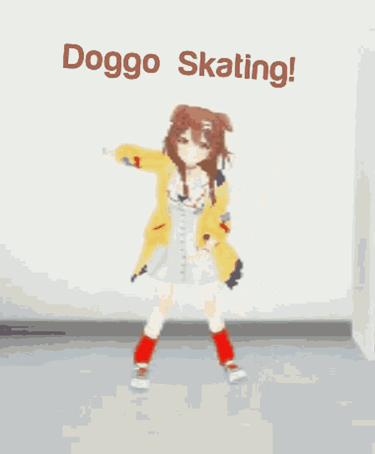 Skating Inugami Korone GIF - Skating Inugami Korone Hololive GIFs