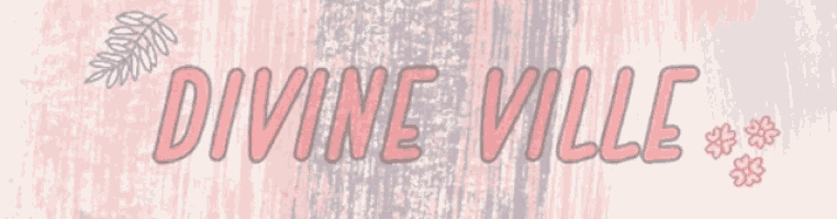 divine ville is written on a pink background