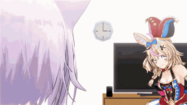 a clock on the wall shows that it is almost 2:30