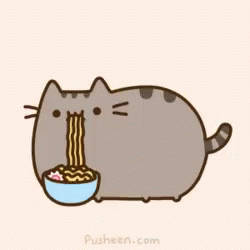 Pusheen Eat GIF - Pusheen Eat Noodles GIFs